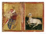 Buy Coat of Arms and White Hart, from The Wilton Diptych, c.1395-99 at AllPosters.com