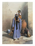 Fellah Woman and Child, Illustration from The Valley of the Nile, Engraved by Charles Bour