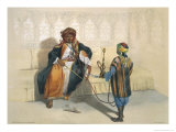 An Arab Sheikh Smoking, The Valley of the Nile, Engraved by Saint Germain, c.1848 Giclee Print