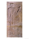 Buy Pillar Depicting a Woman Smelling a Lotus Flower, Old Kingdom, 2423-2263 BC at AllPosters.com
