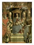 Buy Sforza Altarpiece, Madonna and Child Enthroned, Doctors of Church and Family of Ludovico Il Moro at AllPosters.com