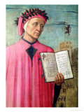 Dante Reading from the Divine Comedy, Detail of Dante Alighieri