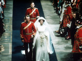 Royal Wedding Princess Anne and Captain Mark Phillips Leaving Church After the Wedding Ceremony Photographic Print