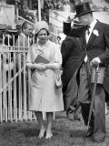 Queen Elizabeth II Walking the Course at Royal Ascot in June 1965 Photographic Print