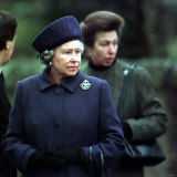 Queen Elizabeth II Greets Local Residents and Lays a Wreath of Flowers along the Road