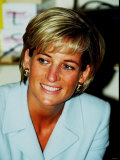 Buy Princess Diana at Brompton Hospital Wearing Pale Blue Versace Suit at AllPosters.com
