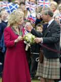 Buy Charles and Camilla Open New Childrens Playground at Ballater, Scotland at AllPosters.com