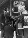 London 1908 Olympic Games: Pietri Dorando Receives a Consolation Gold Cup from Queen Alexandra