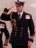 Prince Andrew Inspects Sea Scouts at Trafalgar Square During the Annual Trafalgar Day Service