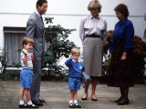 Buy Prince Harry with His Family at His First Day of School at Chepstow Villas in Kensington at AllPosters.com