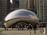 Buy Reflections in Cloud Gate, a Sculpture Also Known as the Bean at AllPosters.com