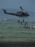 Buy Soldiers Rappel From a Helicopter During Training Exercises at AllPosters.com