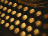 Blurred View of the Keys of an Old Underwood Typewriter