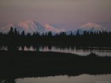 Buy Alpenglow on Mounts Sanford and Drum, Taken From the Glenn Highway at AllPosters.com