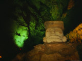 Mayan Stone Effigy in Loltun Cave Photographic Print