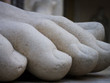 Huge Toes of 12 Meters High Statue of Constantine in Courtyard of Capitoline Museums
