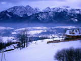 Buy Snow-Covered Mountains with House in Foreground from Gobalowka Mountain at AllPosters.com