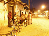 People in Street at Night