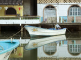 Boats on Still Lagoon