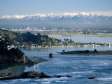 Buy City with Southern Alps in Background Seen from Sumner, Estuary at AllPosters.com