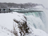 Buy Tourists Looking at the American Falls in the Snow at AllPosters.com