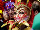Person in Venetian Mask, New Orleans Mardi Gras