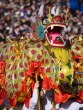 Dragon Dancing Through Trafalgar Square During Chinese New Year Celebrations