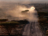 Dust Cloud Following a Car Travelling Down a Gravel Road, Wadi Surmayni, Shuwayhah