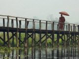 Buy Monk Crosses a Bridge on the Eastern Shore Town at AllPosters.com