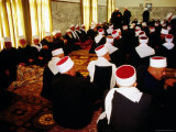 Druze Elders in the Prayer Hall at the Annual Pilgrimage to Nabi Shueib, Nabi Shueib