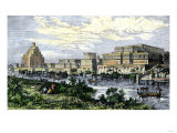 Assyrian Royal Palace at Nineveh on the Tigris River, before its Destruction in 612 Bc