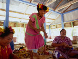 Buy Nanumaga Atoll, February 2001. Women from the Mouhala Clan Put on an Impromptu Performance at AllPosters.com
