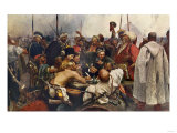 Buy Russian Cossacks Sending a Message of Scorn to the Turkish Army in Constantinople at AllPosters.com