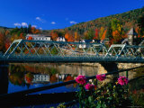 Famous Bridge of Flowers That Spans the Deerfield River in Shelburne Falls, Massachusetts
