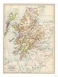 Map of Scotland in the 1520s, Showing Territories of the Highland Clans