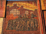 Colourful Lenin Mural at Krasnoyarsk Station Photographic Print