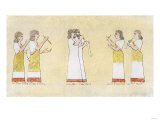 Assyrian or Babylonian Scribes Using Flexible Media as Well as Clay Tablets for Cuneiform Writing