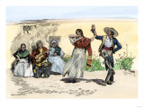 Spanish Californians or Mexicans Dancing the Fandango, 1800s
