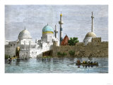 View of Mosul, Iraq, from the Tigris River, 1800s