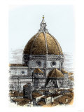 Brunelleschi's Dome of the Santa Maria Del Fiore Cathedral in Florence, Italy, Built in the 1400s