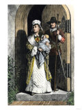 Hester Prynne Wearing the Scarlet Letter a in a Scene from Hawthorne