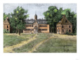 Early View of William and Mary College, Williamsburg, Virginia, 1700s