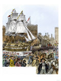 New York Celebrating Adoption of the Us Constitution with a Parade Honoring Alexander Hamilton