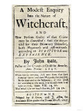 Buy A Modest Enquiry into Witchcraft at AllPosters.com