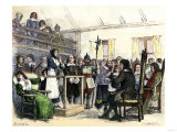 Buy Trial of Giles Corey's Wife for Witchcraft, Salem, 1692 at AllPosters.com