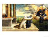 Buy Saint Catherine Receiving the Stigmata, Saint Catherine Receiving the Lily and Habit of the Order at AllPosters.com
