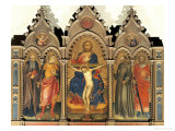 Triptych of the Trinity with Saints Anthony of Egypt, George, Francis and Julian