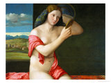 Nude Woman in Front of Mirror
