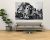 Soldiers Working on Locomotive