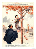 Le Sourire, Glamour Erotica Police Climbing Trees Magazine, France, 1920